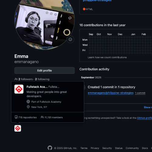 My github account with Fullstack